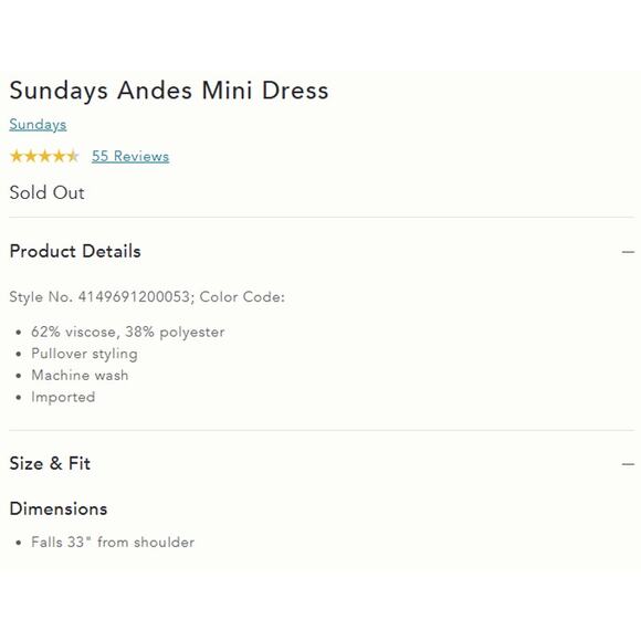 Anthropologie SUNDAYS Andes Mini Sweater Dress in Carbon Black L NWT $242 - Picture 4 of 7